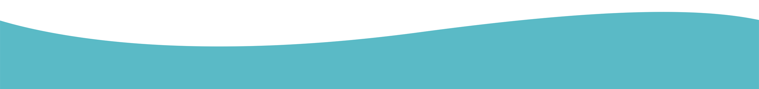 An abstract graphic with a white top and a large blue wave shape below.