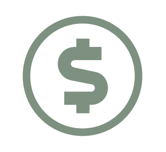 A dollar sign inside a circle, representing money or finance.