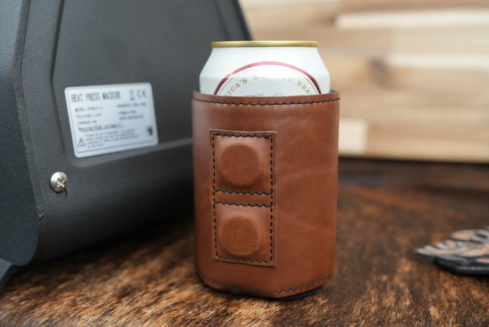Regular Magnetic Custom Leatherette Koozies