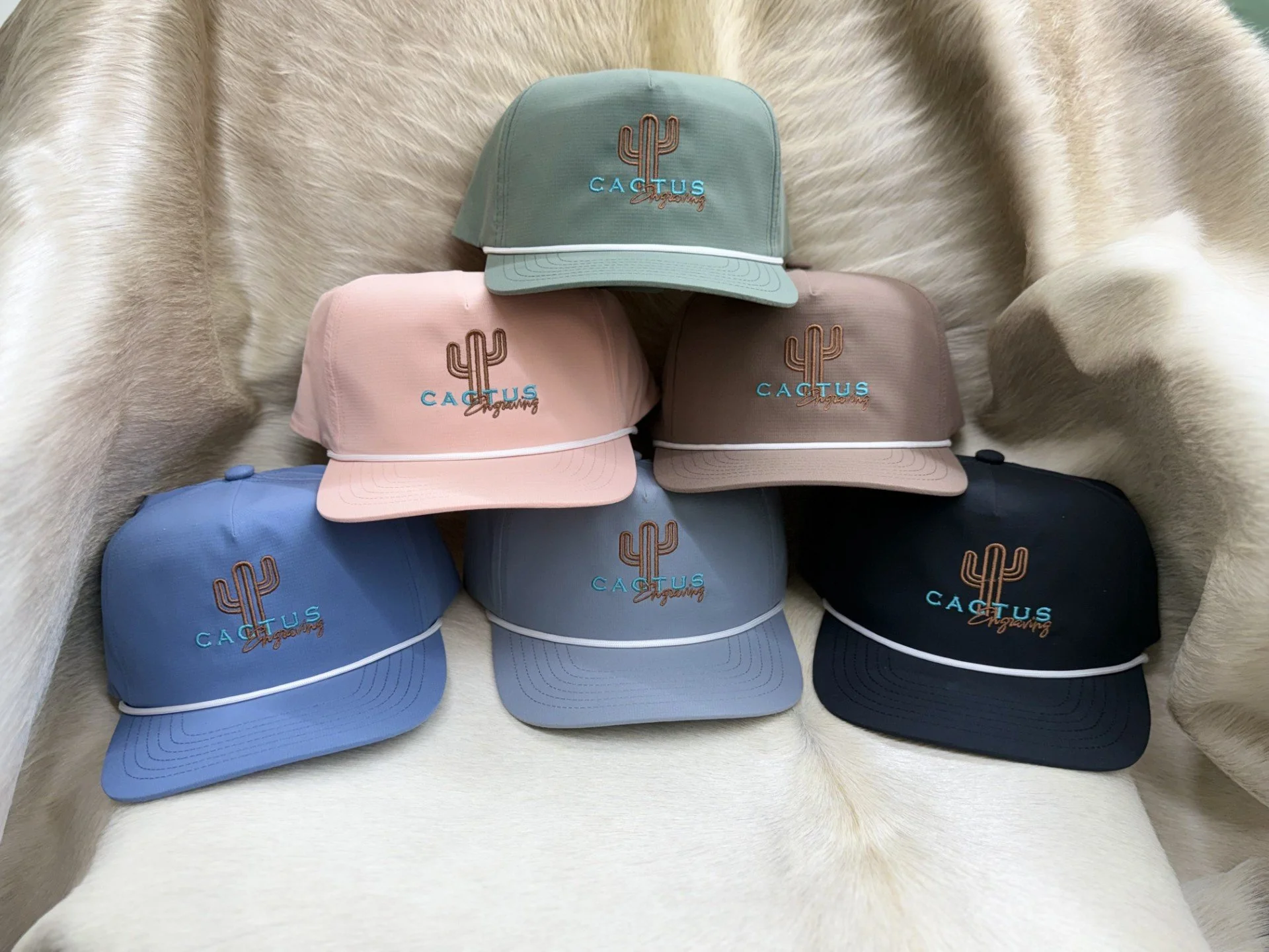 Cactus Engraving Rope Hats