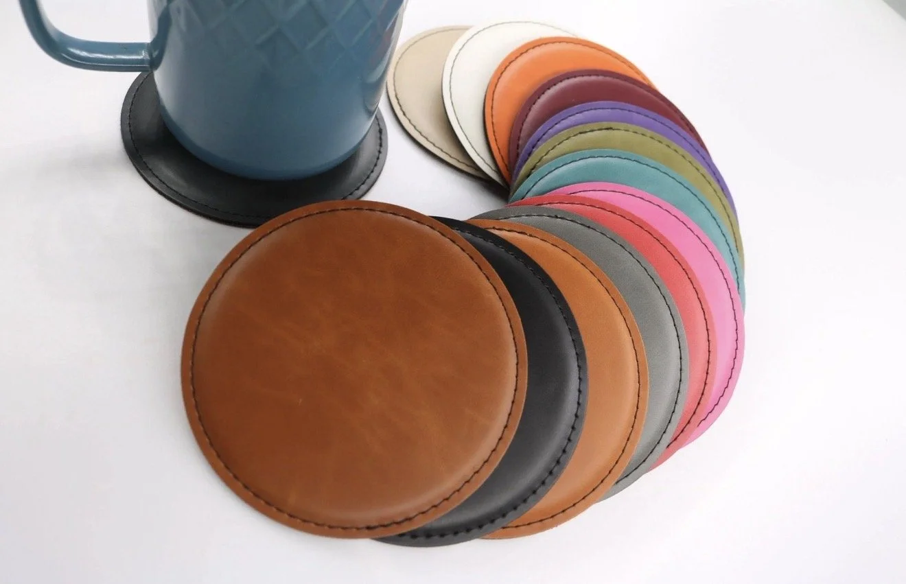 Custom Leatherette Coaster (set of 6) Round