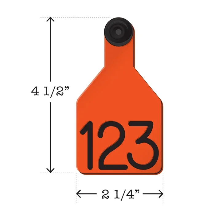 Universal Dual Colored Medium Calf Tags - Read Description