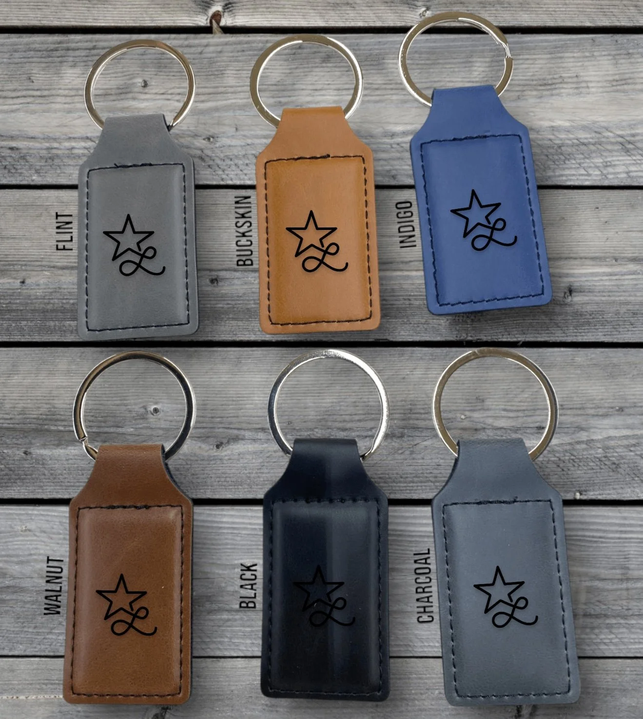 Leatherette Custom Keychains
