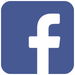Facebook logo with a blue background and a white lowercase 'f'