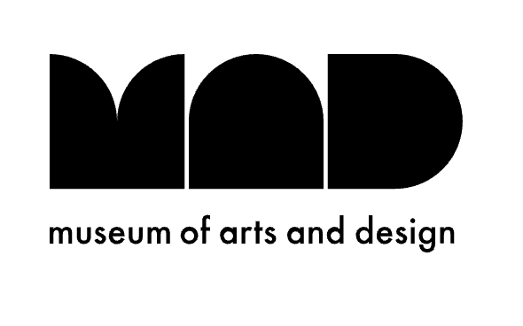 Logo of the Museum of Arts and Design featuring stylized black letters and the text 'museum of arts and design' below.