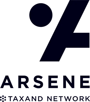 Dark background with the logo of Arsene Hazard Network, featuring a stylized 'A' and 'H' in navy blue.