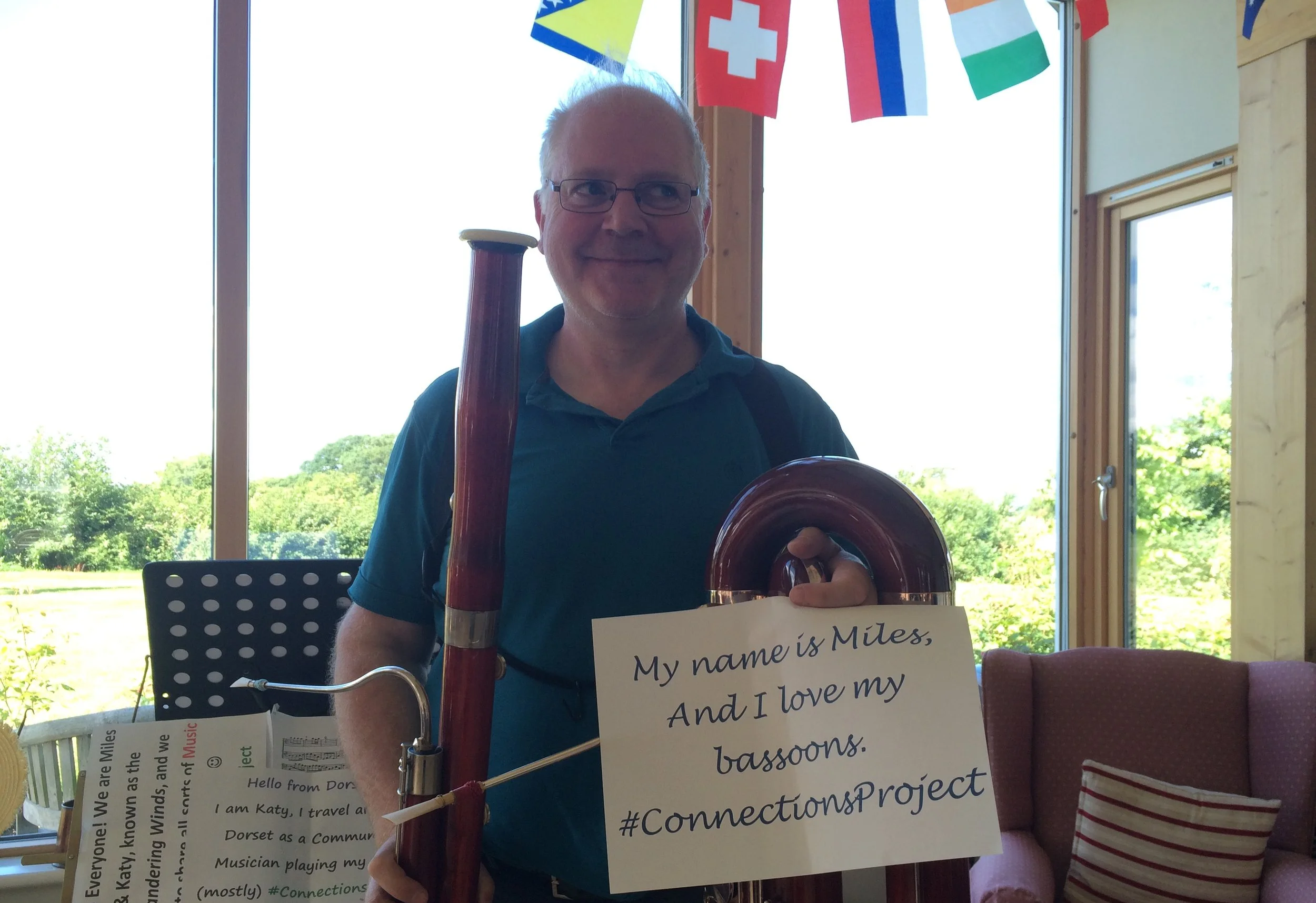 Miles with his bassoon and contrabassoon