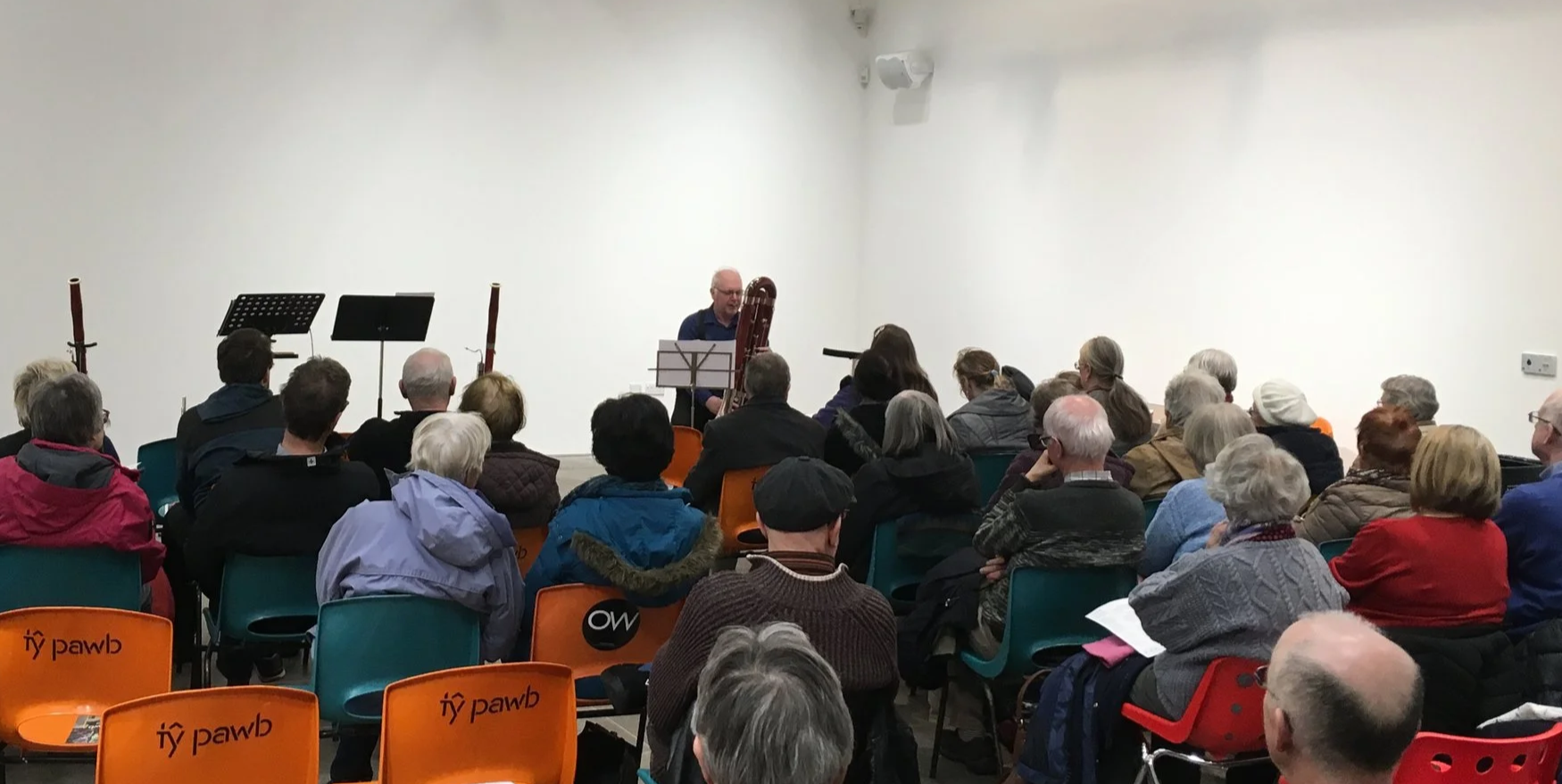 Miles and contrabassoon at Ty Pawb