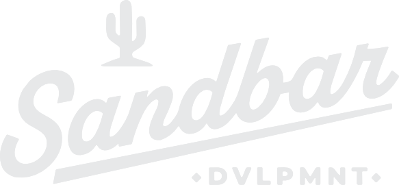 Sandbar logo featuring a cactus graphic and the words "Sandbar" and "DVLPMNT."