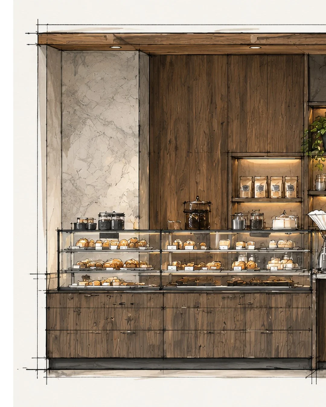 From concept to experience.
A look at the design process for a caf&eacute; and coffee bar envisioned as part of a larger bookstore&mdash;a place where grabbing a coffee, finding a book, and staying awhile all become part of the same experience.
For t