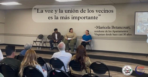 Thank you so much to @lunalatinossj for inviting us to Las Diferentes Caras del Desplazamiento on May 29th and for creating a space to elevate residents&rsquo; voices!

We feel honored that Maricela Betancourt, a resident of the Virginia Apartments f