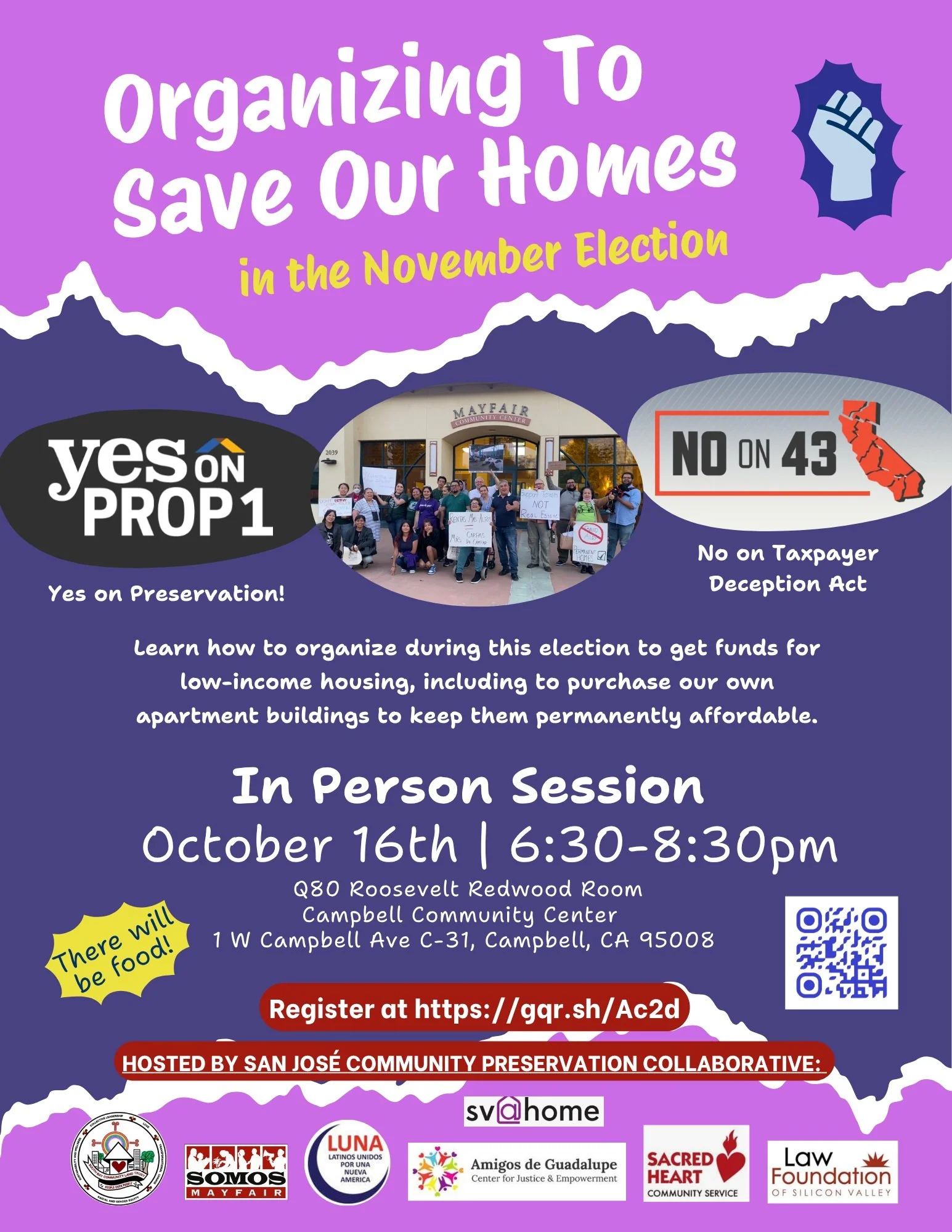 Join us on Friday, October 16 to learn how we can organize during the November election to protect affordable housing and build community power, including securing funds to purchase apartment buildings and keep them permanently affordable. 🏠✊🏽
📅 O