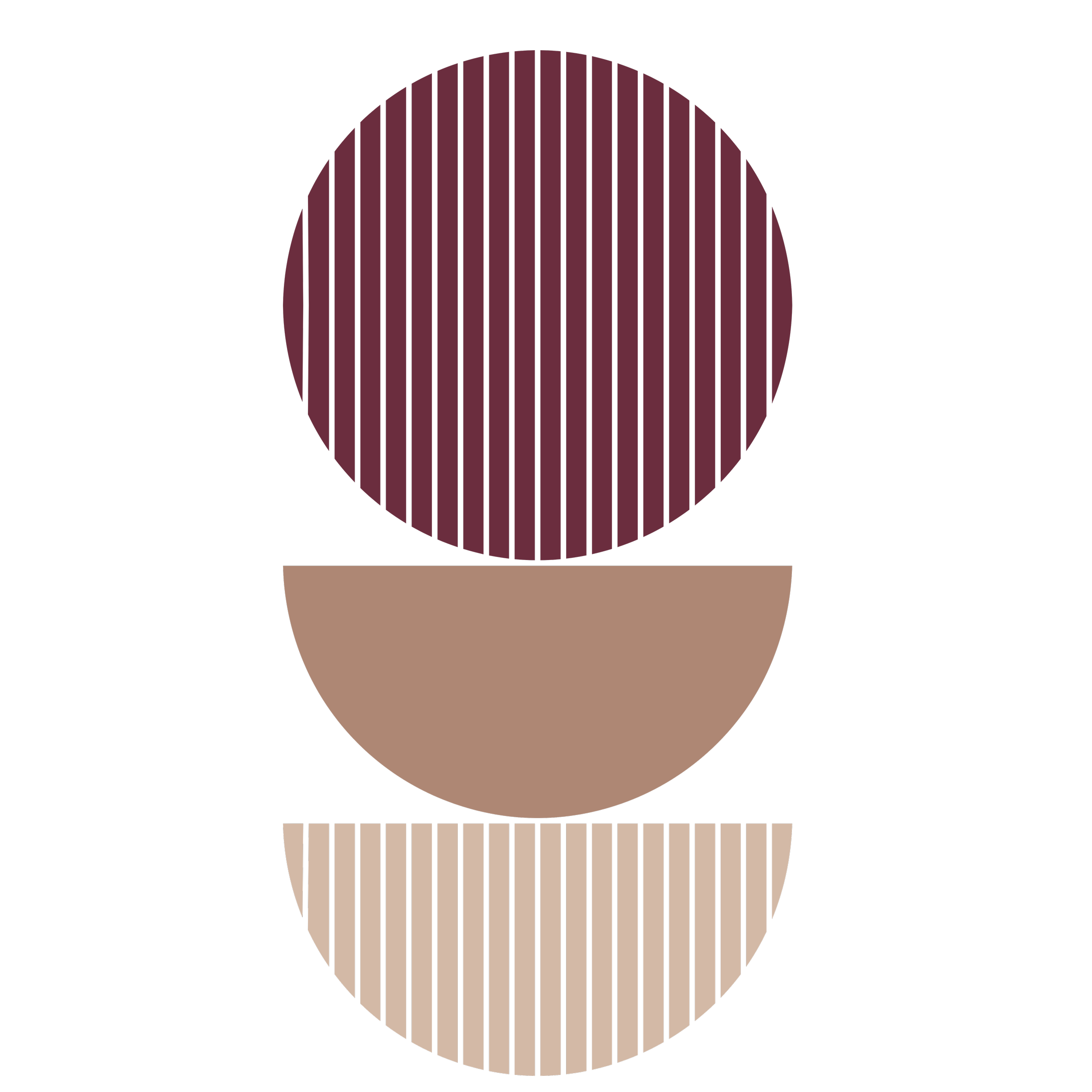 Geometric drawing of an outline square with sections divided by vertical, horizontal, and circle lines.