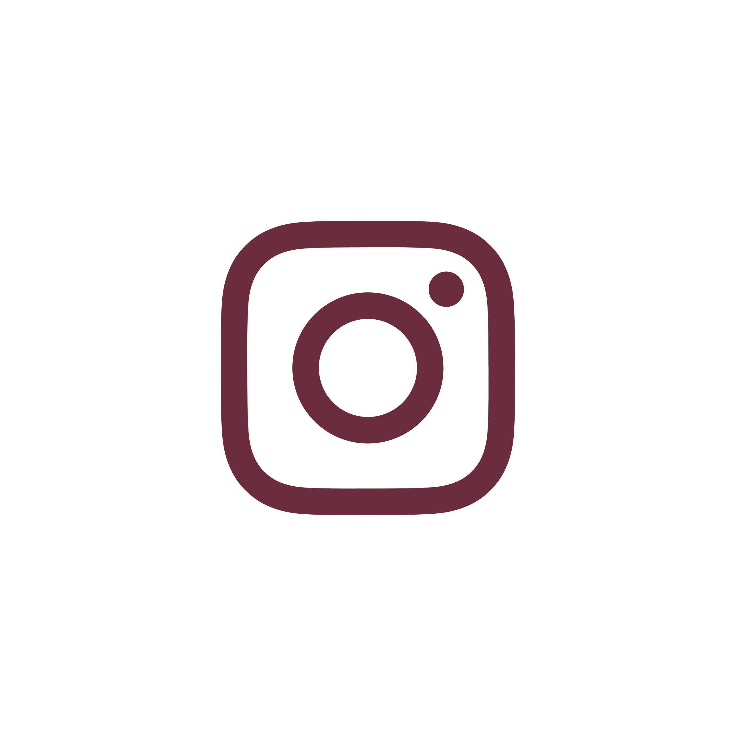 Instagram logo with a maroon camera icon inside a square outline on a black background.