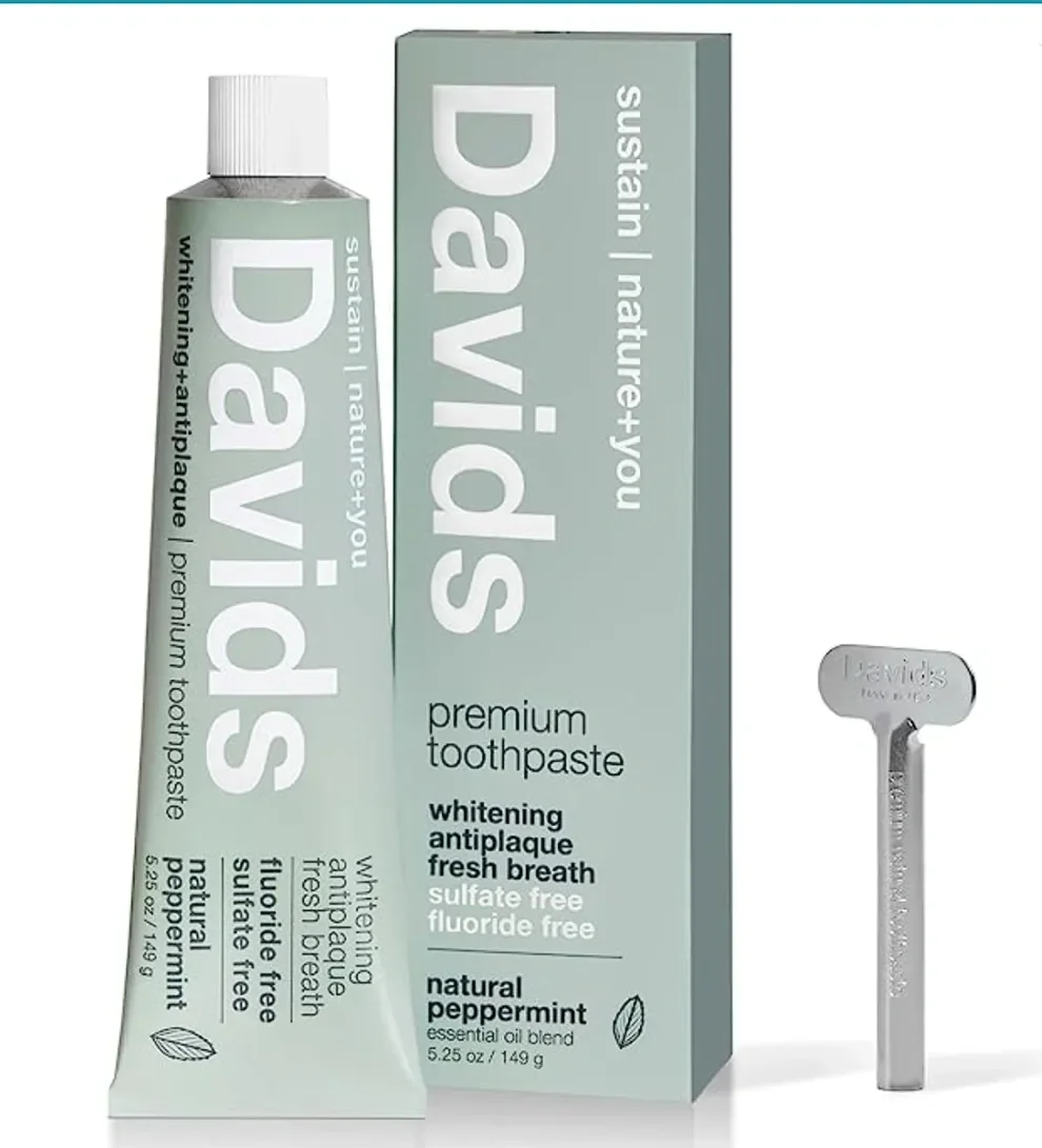 David's Toothpaste is a winner because it's in a metal tube, not a plastic one. Buying not-plastic toothpaste tubes is an easy way to help cut down on plastic waste. Each year 1.5 billion toothpaste tubes are thrown away, most of them plastic.