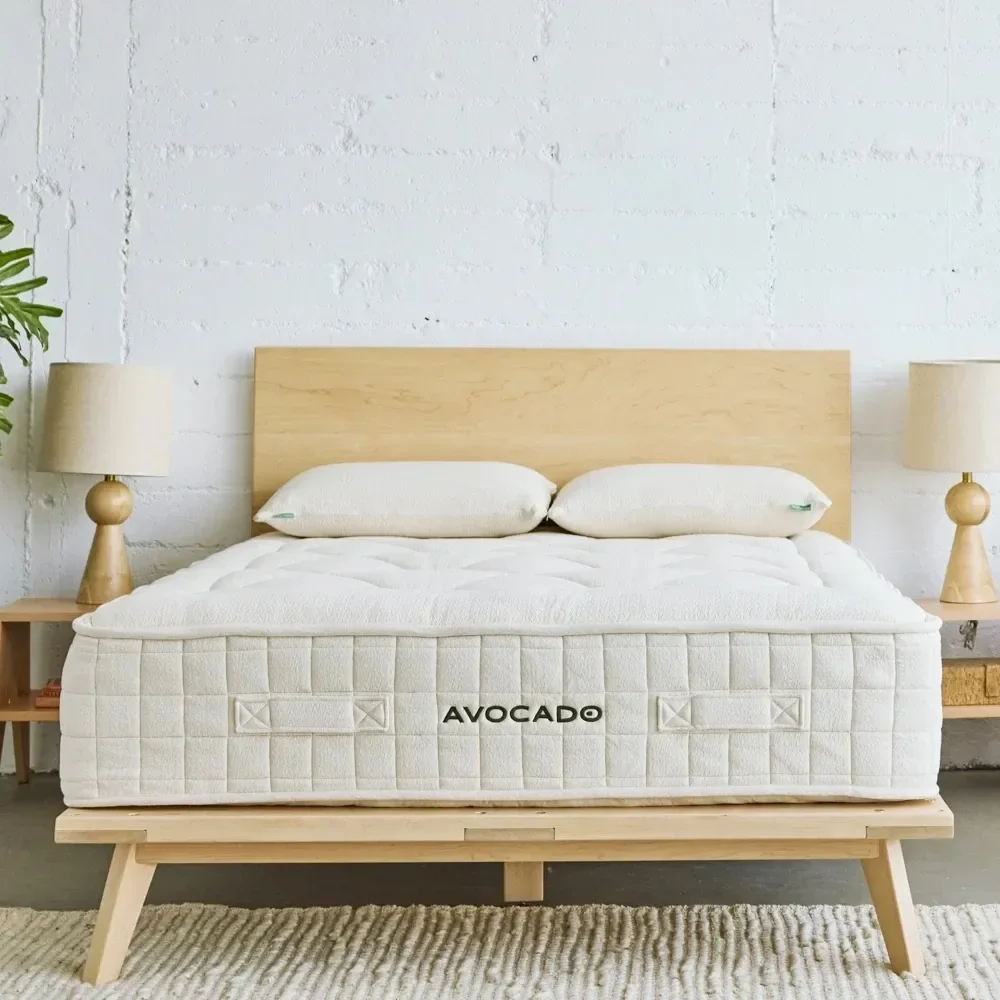 Avocado Green Mattress's luxury organic mattress has 17 layers of all natural domestic and imported materials including organic hemp, GOLS-certified natural latex (from their own rubber farms), cotton, silk and ethically-harvested wool.