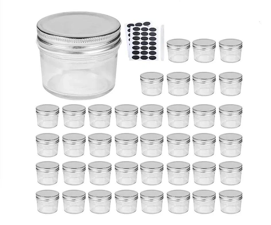 Jars are a great way to store everything from lotions to paper clips. They're heavier than baggies and other plastic pouches but much better for the environment and for us. More attractive too. These 4 oz. jars are great. I have them myself.