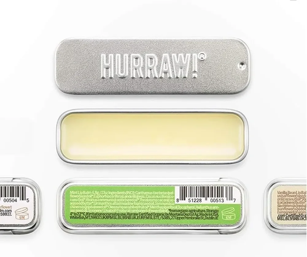This organic vegan eco-friendly lip balm is free of palm oil and bees' wax and is made in the U.S. All ingredients are plant-based and fair trade. Packed in handy metal tins instead of plastic.  