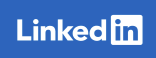 LinkedIn logo with white 'LinkedIn' text on a blue background.
