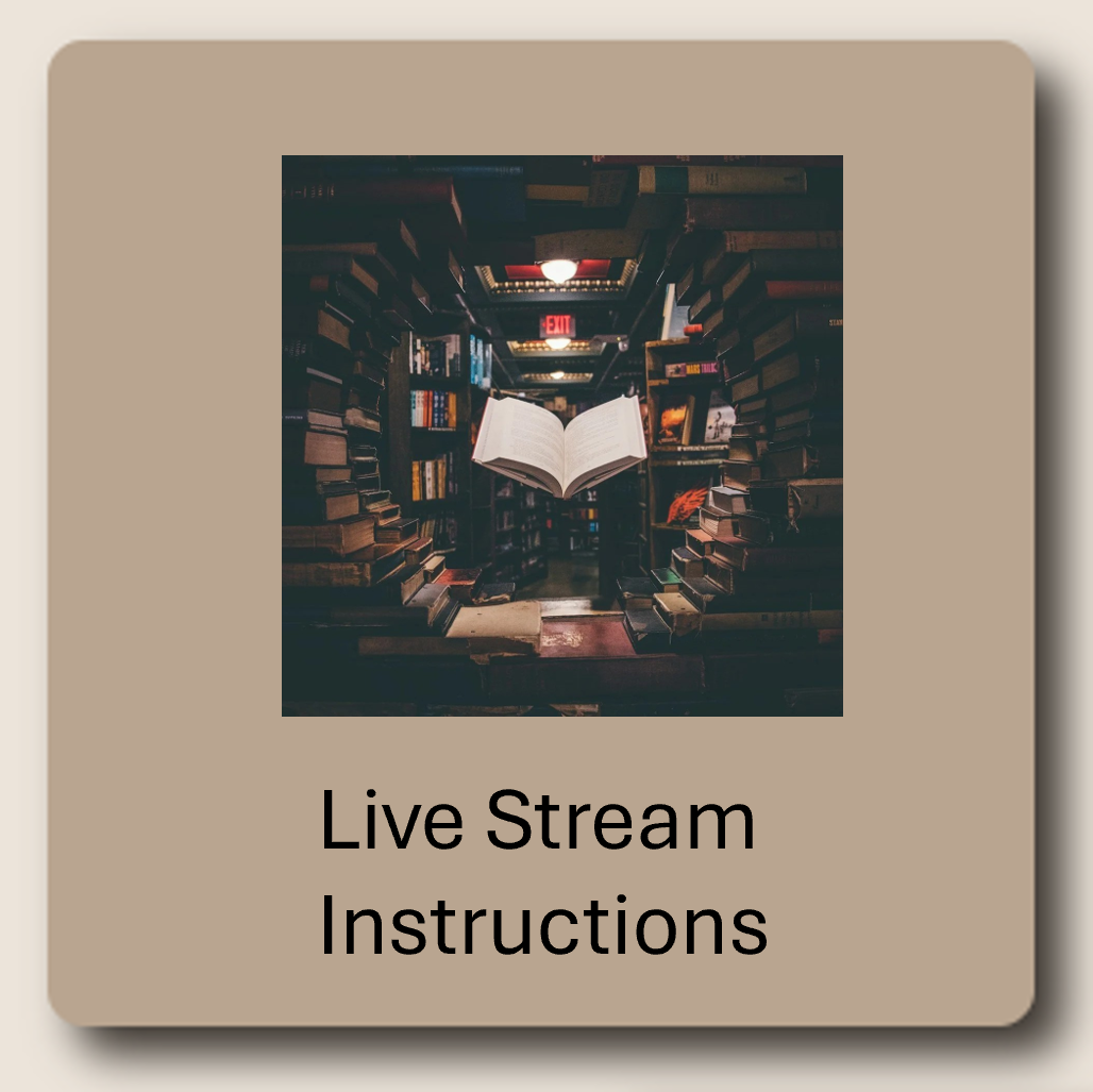 How to join our Live Stream.