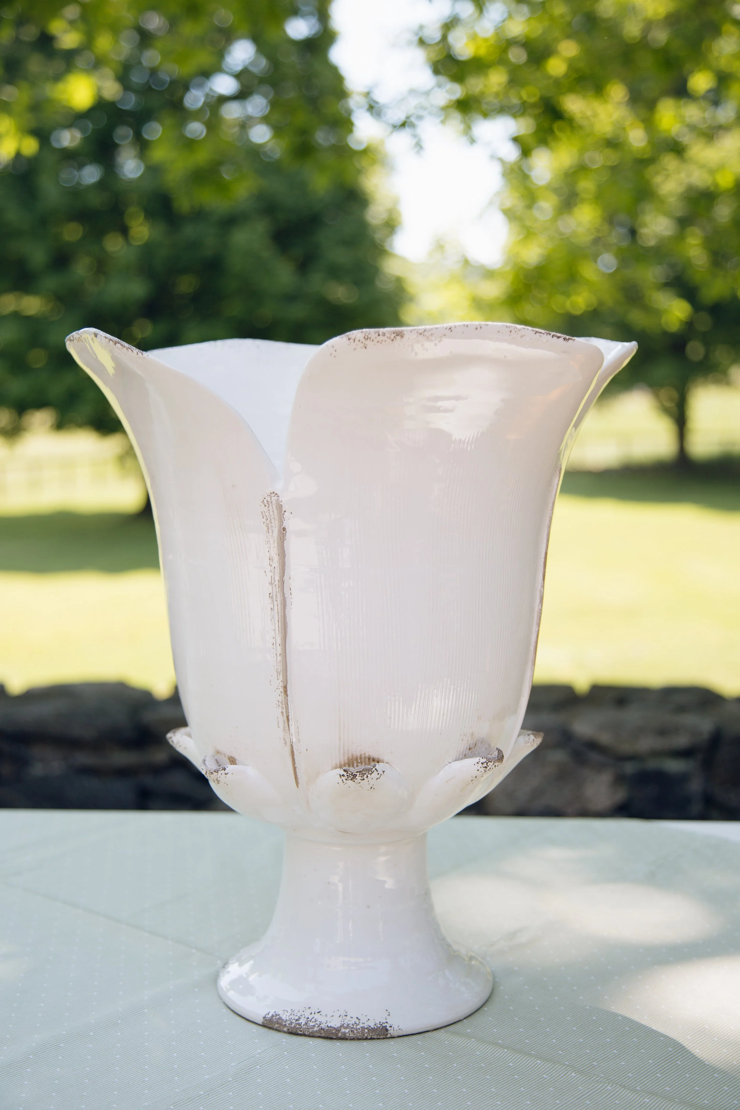 Ceramic Footed Vase