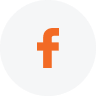 Facebook logo in gray circle