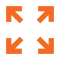 Icons indicating expanding four directions