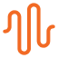 Abstract orange curved lines on a white background