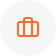 Icons of a suitcase on a plain background.