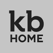 KB Home logo with black text on a gray background.