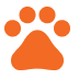 Dog paw print icon