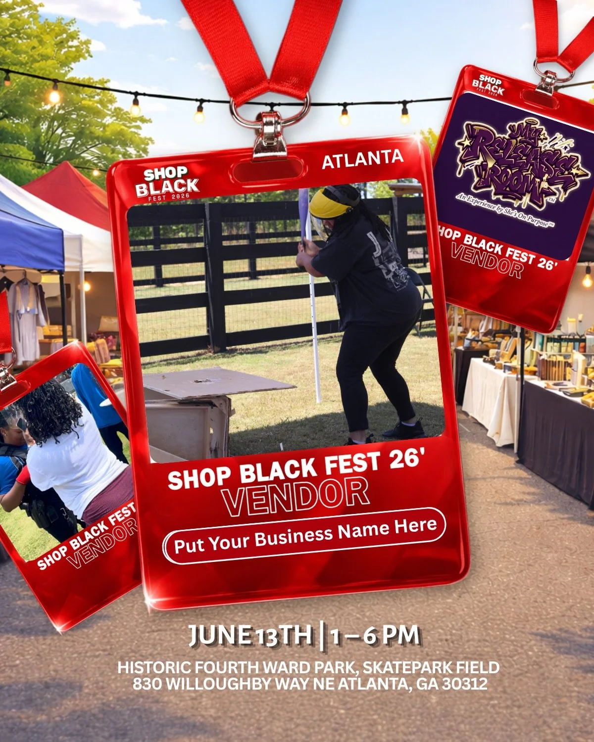Tomorrow is the day. 

I&rsquo;ll be set up and ready at Shop Black Fest Atlanta and sis, you do NOT want to miss what I&rsquo;m bringing to this event. 👀

Come experience My Release Room&trade; live and in person &mdash; the safest place to release