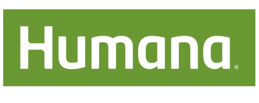 Humana logo with white text on a green background