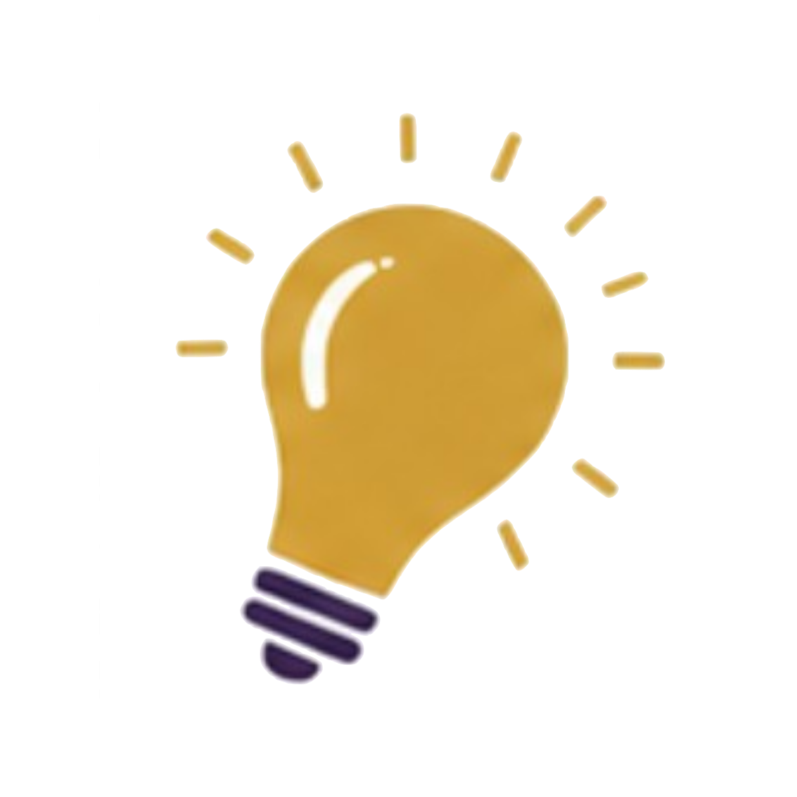 A graphic illustration of a lightbulb merged with a question mark, symbolizing an idea or innovation.