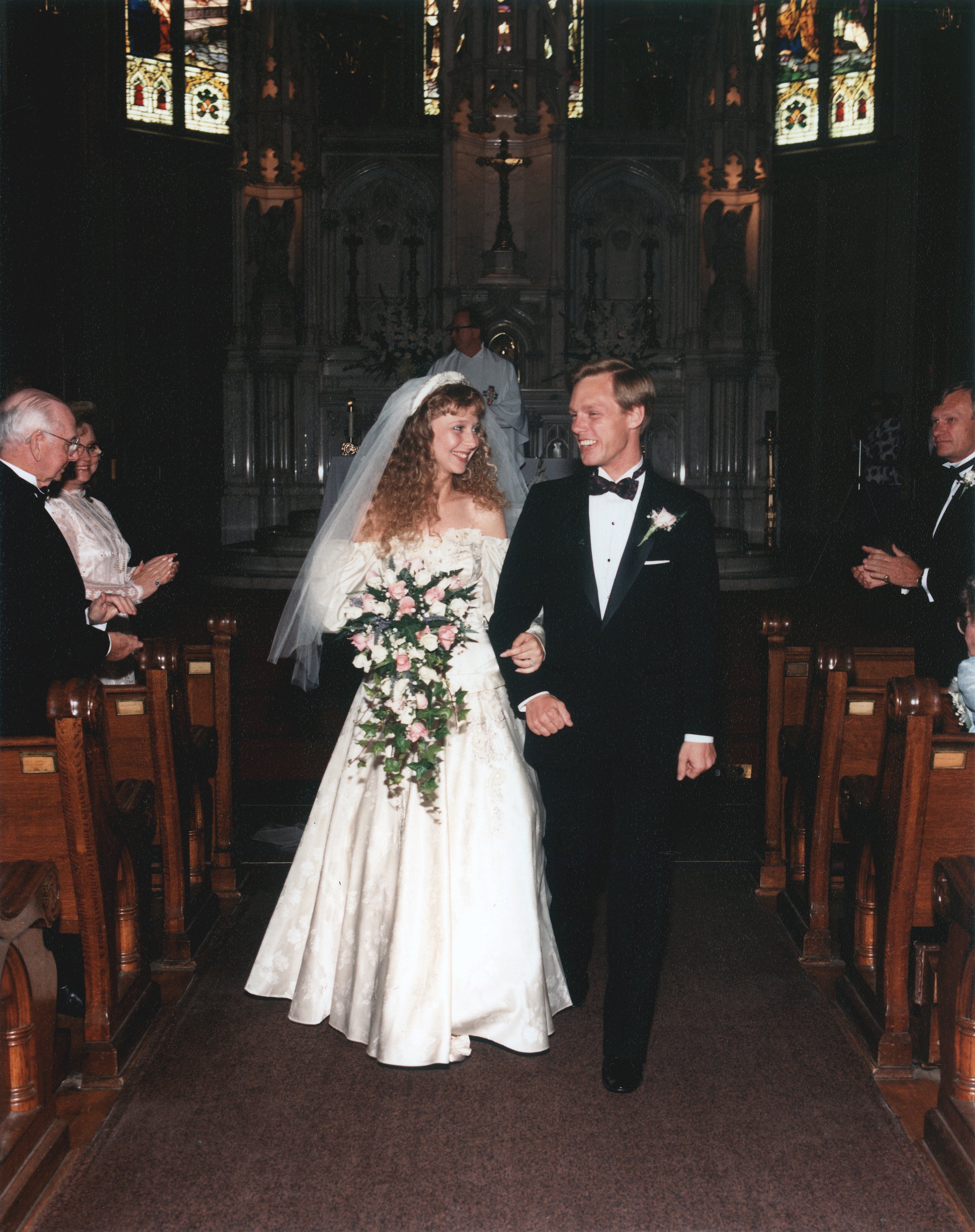 MaryBeth and me walking the aisle at St. Paul’s Catholic Church. San Francisco, CA, May 29, 1988