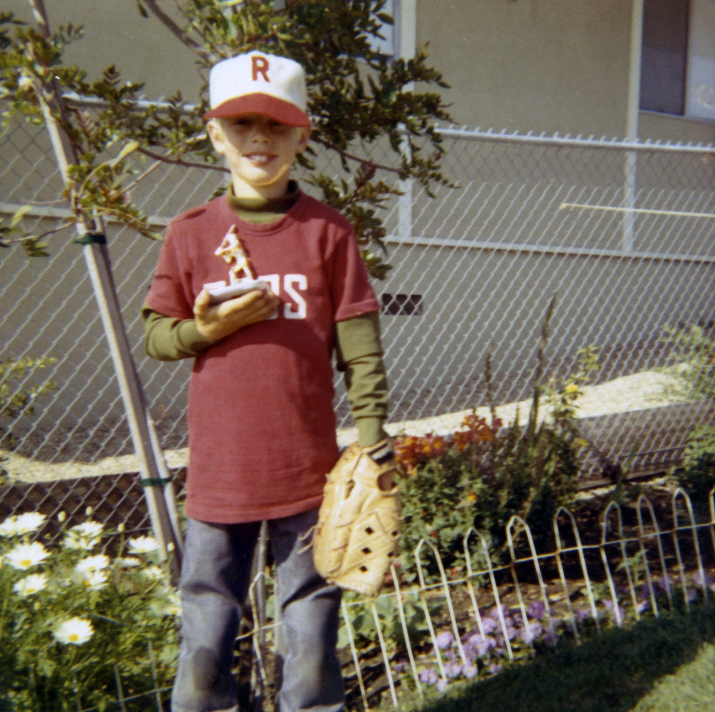 Me wearing my first Little League uniform. Rancho Palos Verdes, CA, May 1971
