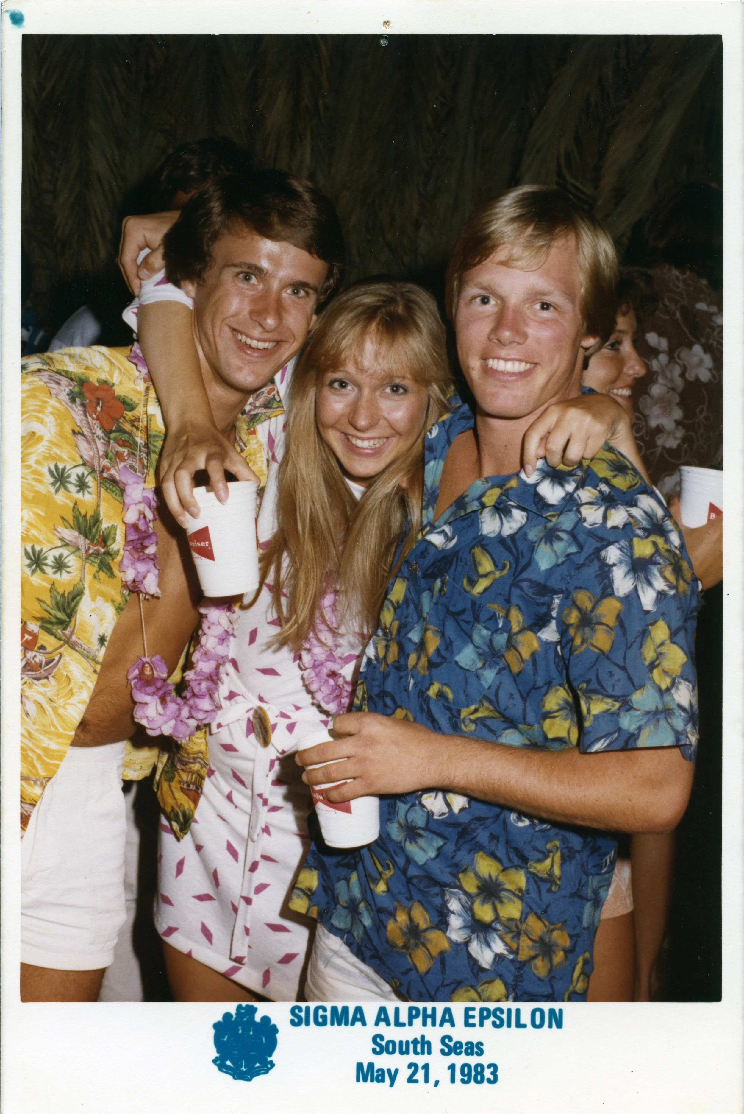 Frank Brown, MaryBeth, and me, two weeks after MaryBeth and I started dating. Berkeley, CA, May 1983