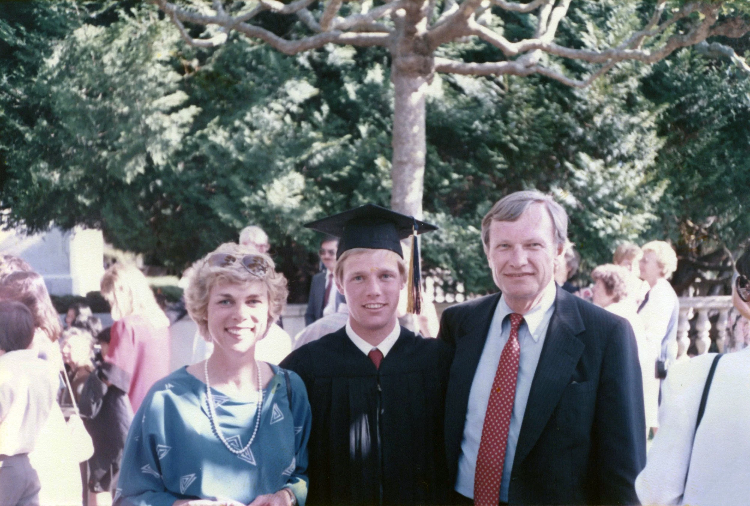 Mom, me, and Dad on UC Berkeley graduation day. Berkeley, CA, May 1985