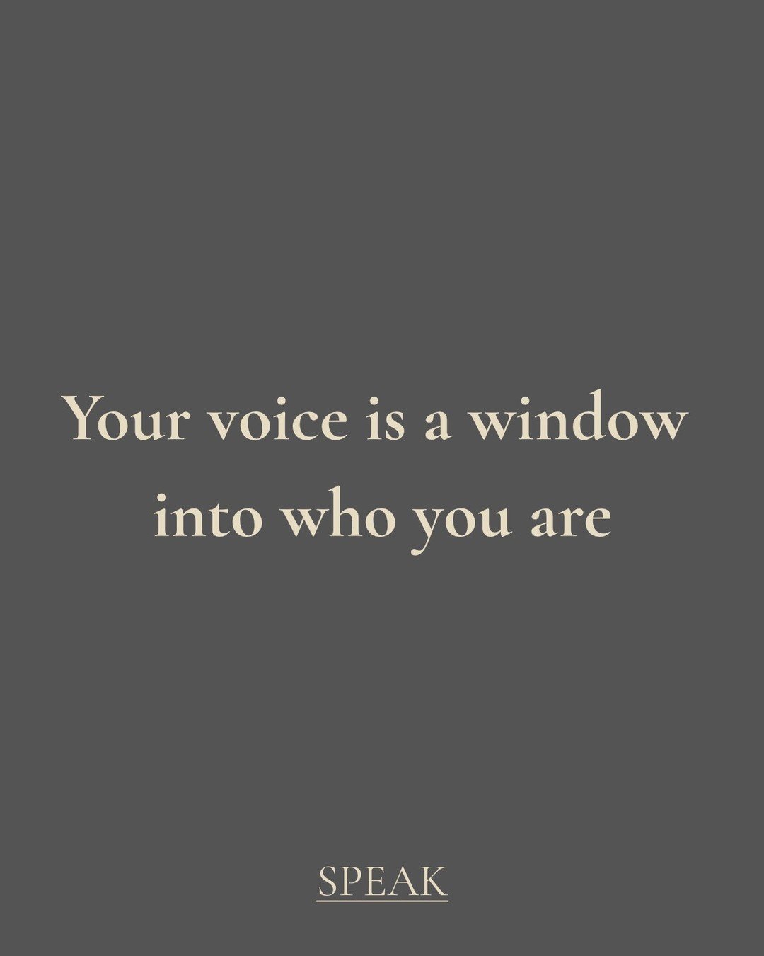 Your voice is a window into who you are. 

Not just the words you say. The way you say them.

The tone.  Your pace. Your pauses. Your breath and body. 

I can hear your whole story in your voice.

Whether you're confident or scared. Grounded or scatt