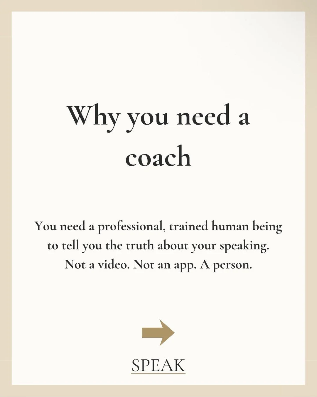 Why you need a human coach

----

#LindsayRider
#SPEAK
#SpeechCoaching
#PublicSpeaking
#Voice
#Presence
#Coaching
#Performance
#Presentation
#ExplorePage
#fyp