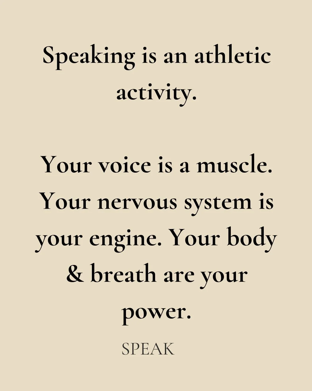 Perspective shift:  Speaking as an athletic event.