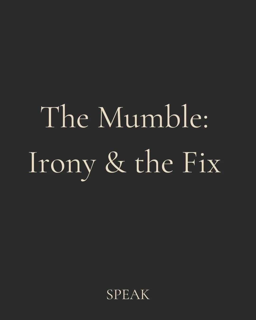 ​Here's what mumbling is doing: ⁠
⁠
For you, ironically, it reinforces whatever is causing it. You mumble. People ask you to repeat. Your anxiety goes up. You mumble more. It's a cycle.⁠
⁠
For them: it creates additional effort. They have to strain a