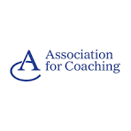 Logo for Association for Coaching with a stylized letter 'A' and an orbit circle