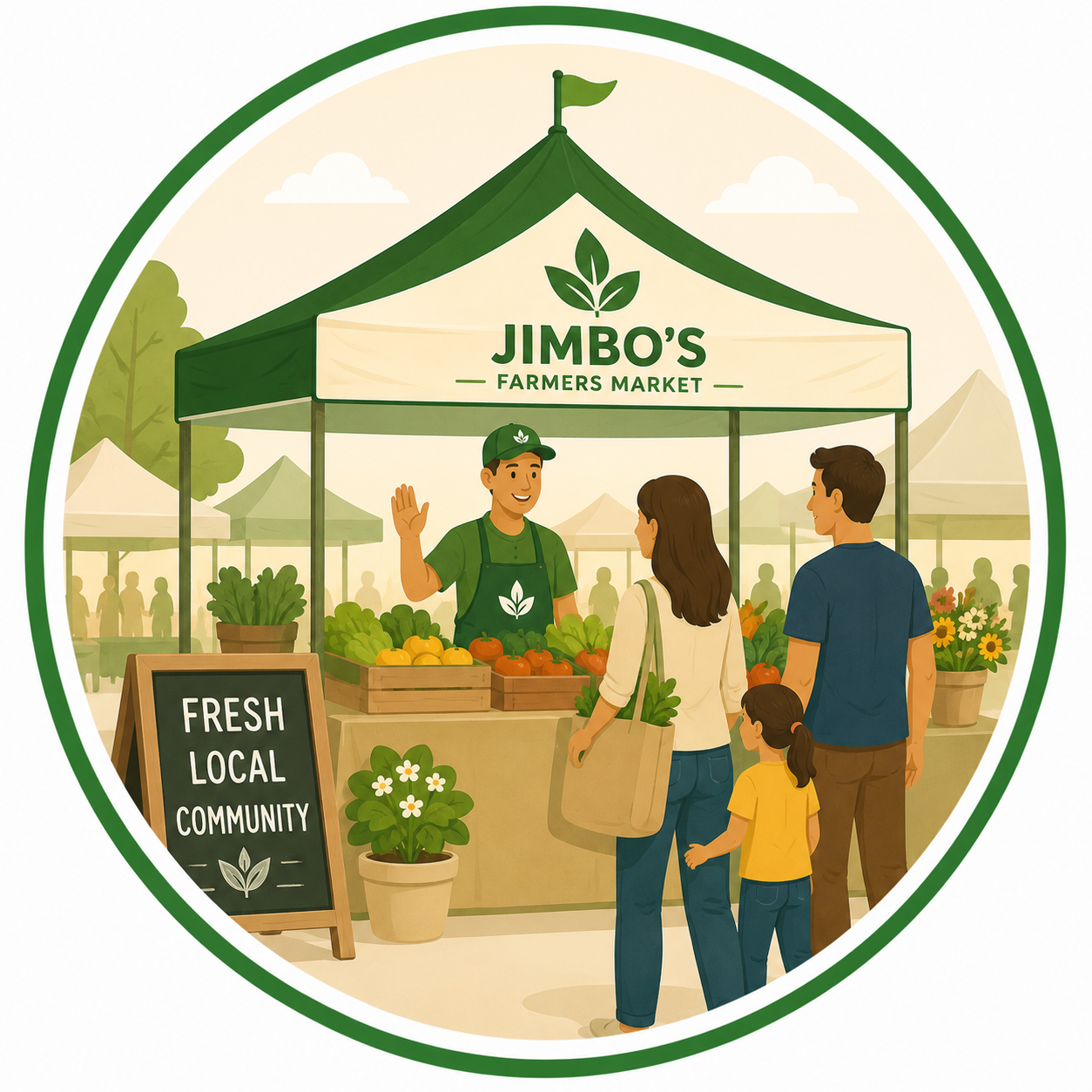 Jimbo's Farmers Market bringing local vendors and families together at a partner location.