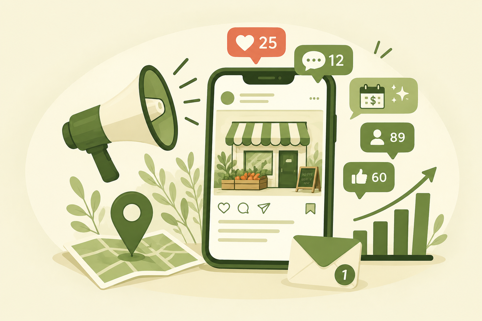 Jimbo's Farmers Market promotes upcoming markets and local vendors online.