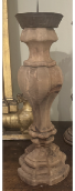 Late 18th–Early 19th Century Italian Turned Poplar Candlestick