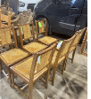 Charles Dudouyt Attributed Rattan Dining Chairs
