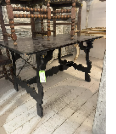 Italian Ebonized Trestle Table