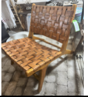 Scandinavian Style Woven Leather Chair