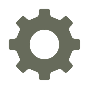 A gray gear or cogwheel.